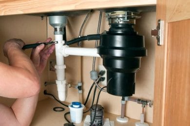 Garbage disposal installation and repair in Woodstock, Georgia kitchen