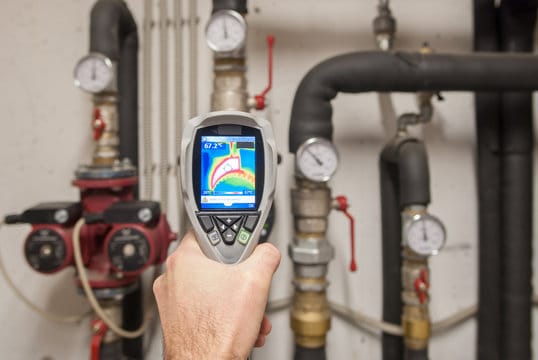 Leak detection service using thermal camera by Woodstock Plumbing Pros in Woodstock, Georgia